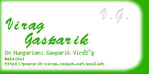 virag gasparik business card